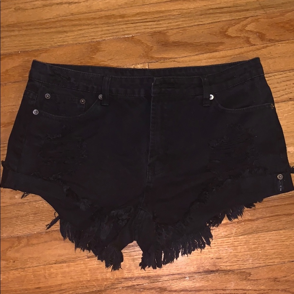 Black denim shorts NWOT